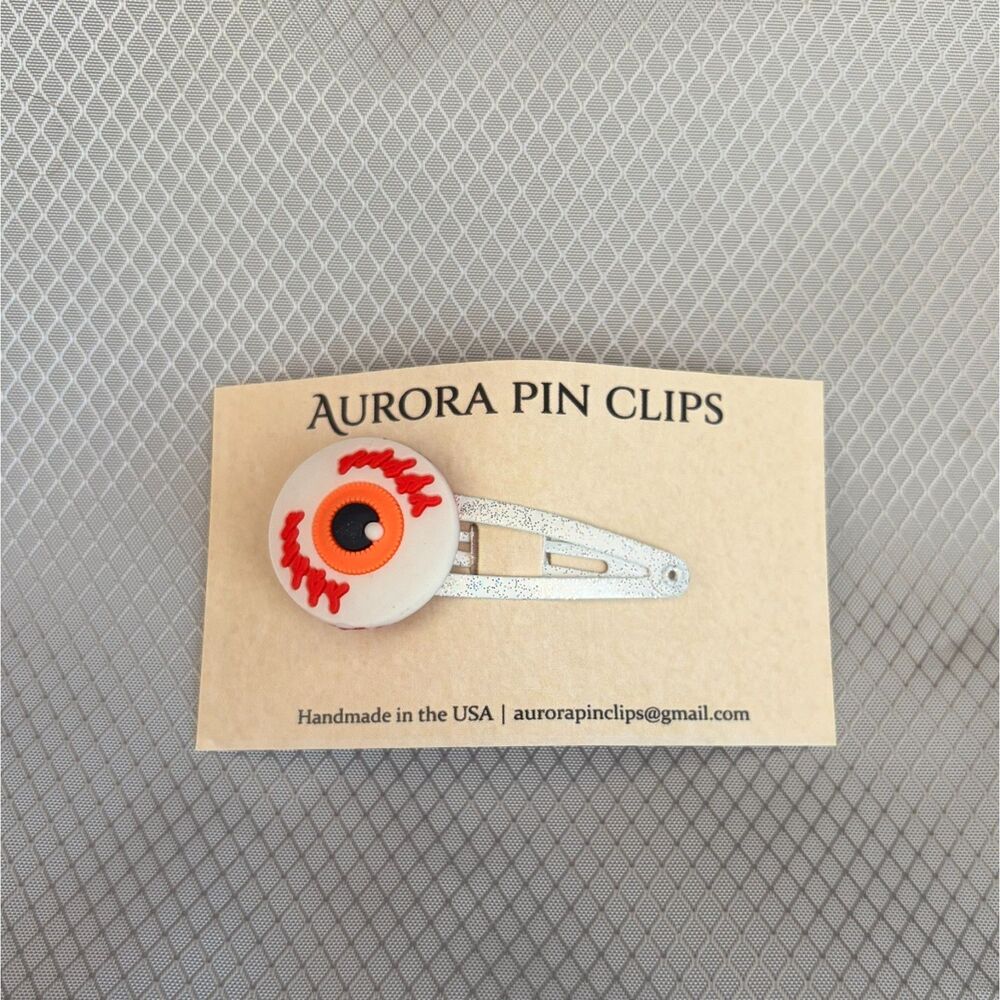 Aurora Pin Clips 55mm Hair Clip - BloodShot eyeball